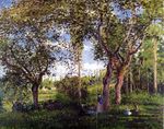 Landscape with strollers relaxing under the trees 1872